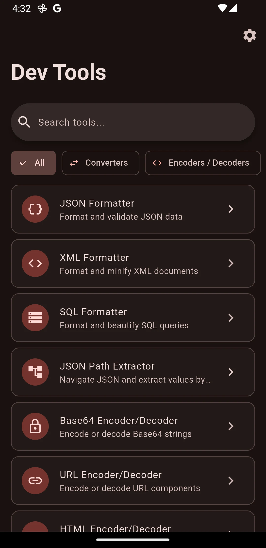 Dev Tools screenshot