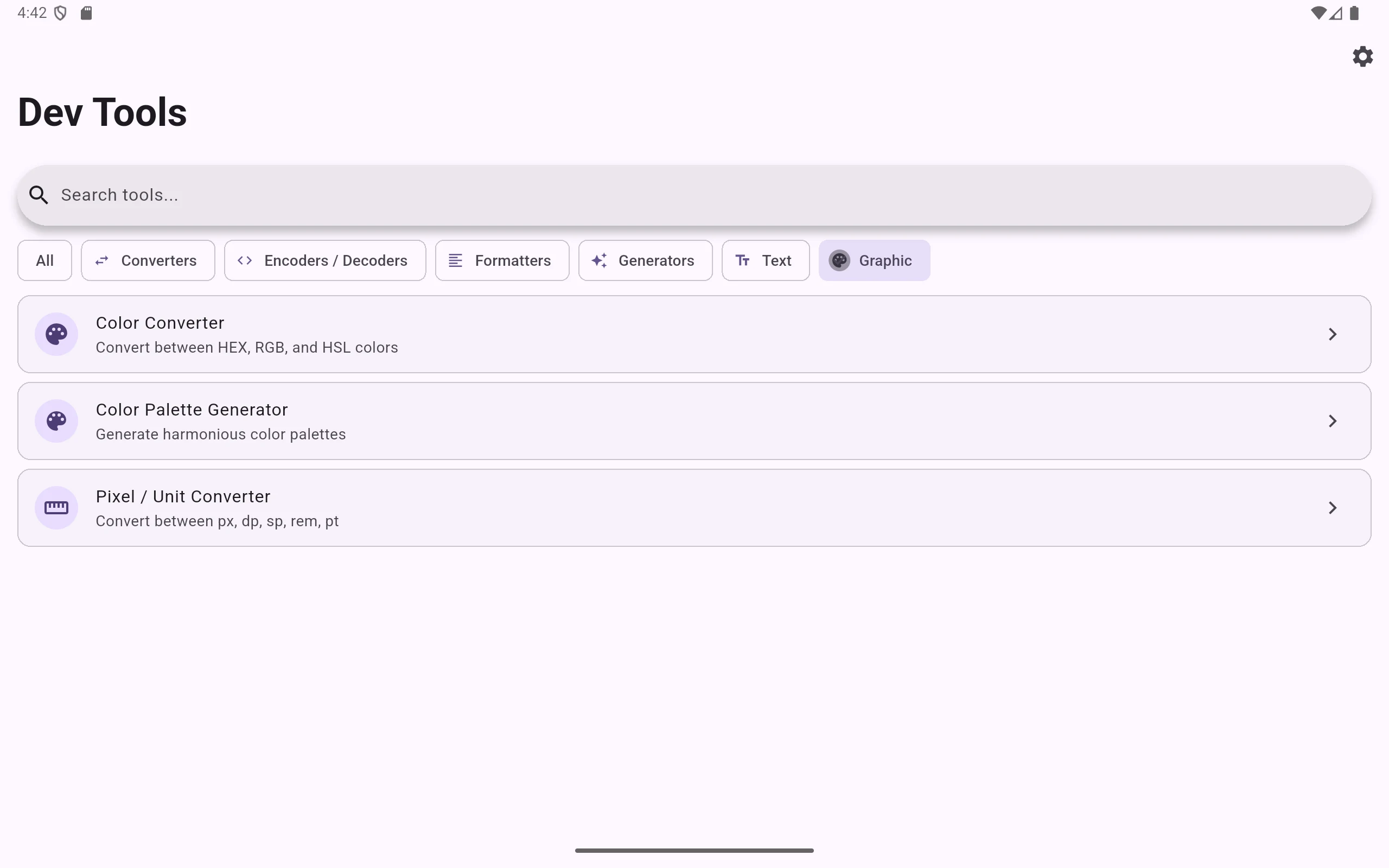 Dev Tools screenshot